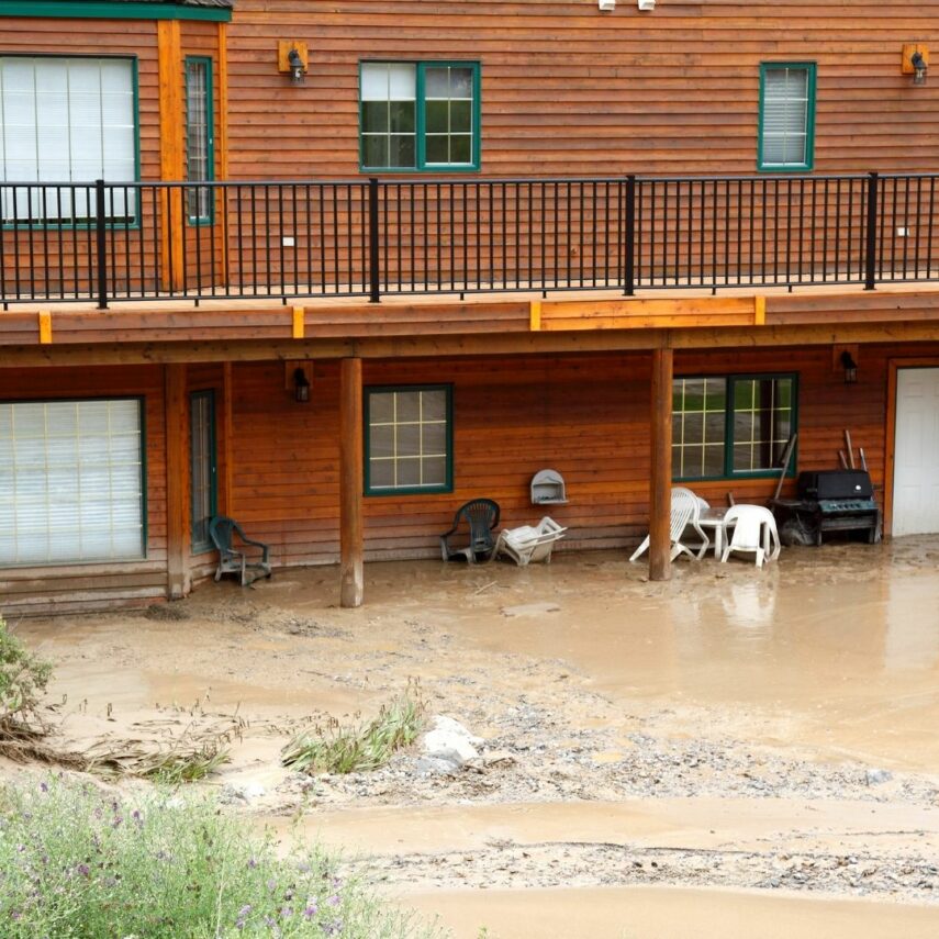 Decks can become unsafe after water damage