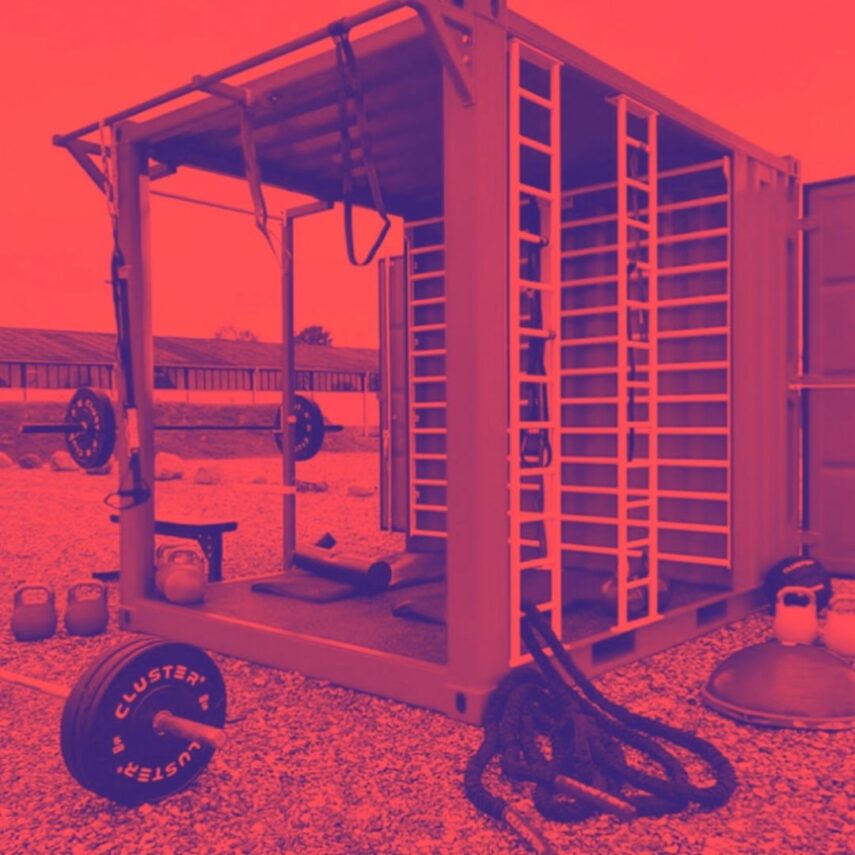 Outdoor Fitness Center Made From Shipping Container